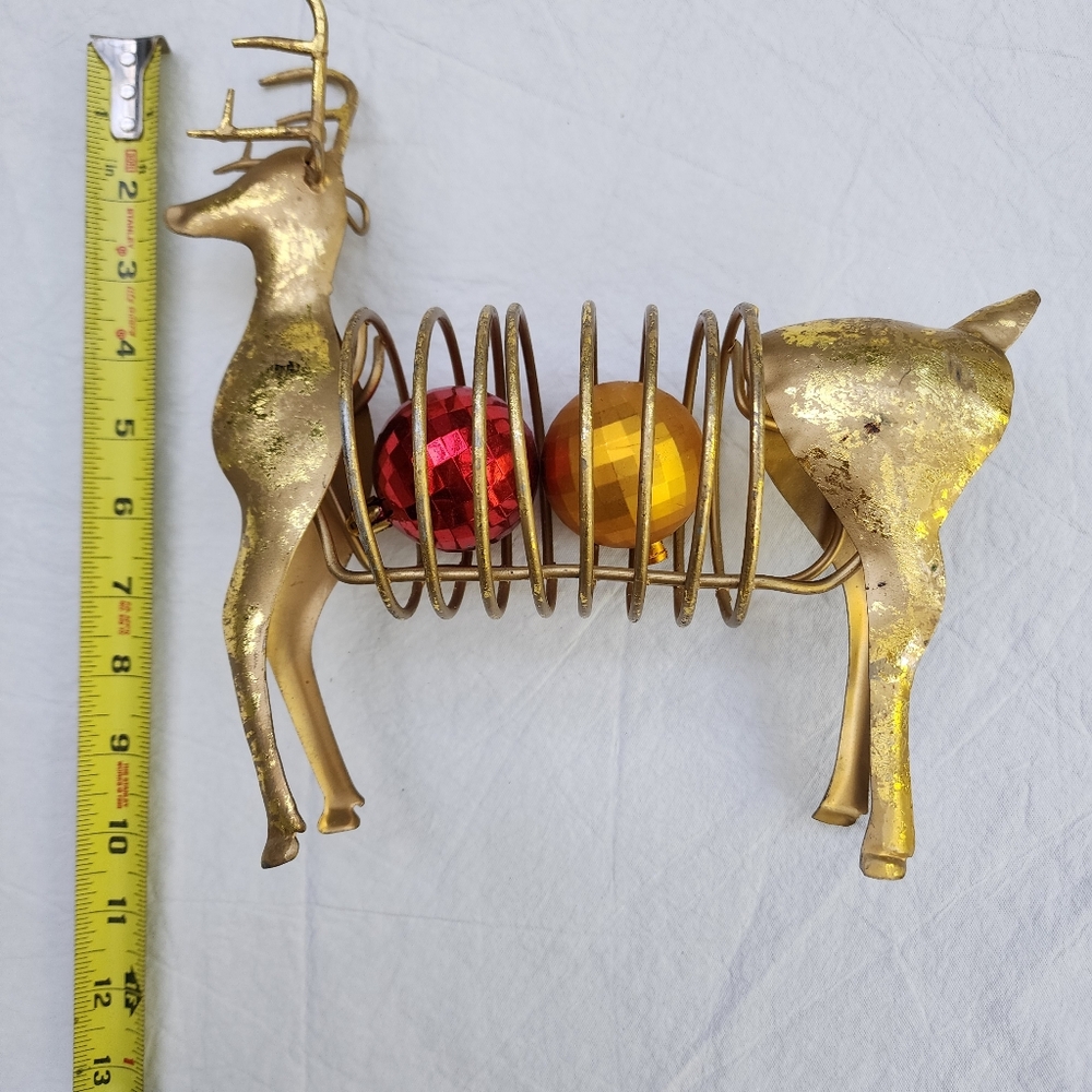Gold metal reindeer, set of two Christmas decor - Picture 11 of 11